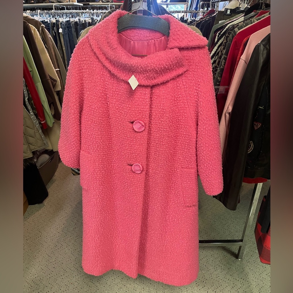 💖 Rare! Pink Vintage M Betty Rose Coat